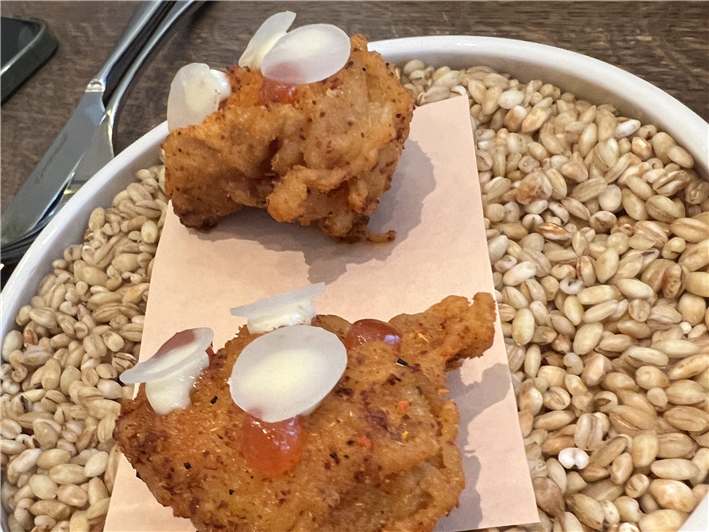 fried chicken canapé